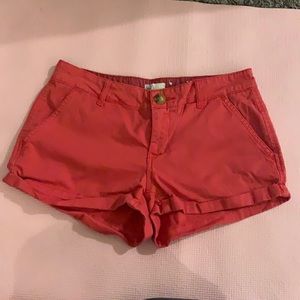SO women’s orange red brick color shorts, size 7.